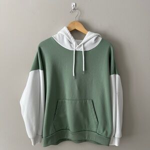 Stylish Green and White Women's Hoodie